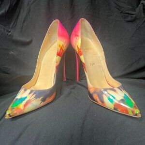 Christian Louboutin Patent So Kate Tie Dye 120 Pumps 39.5 Multicolor